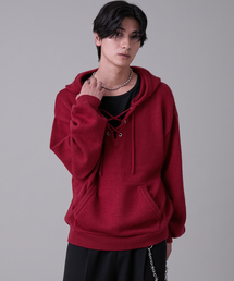 EVOLVERA（エボルヴェラー）の「Lace-Up Knit Hoodie/Parka / レースアップニットフーディ/パーカー（パーカー）」