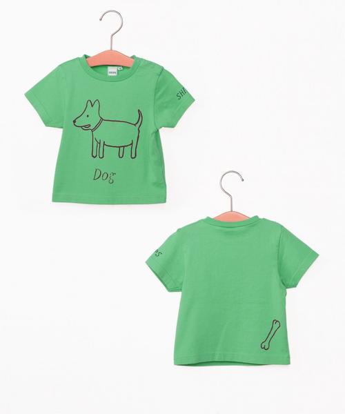 SHIPS KIDS(シップスキッズ)の「SHIPS KIDS:アニマル5-TEE(80~90cm)(Tシャツ/カットソー・キッズ・ブルー/ライトグリーン/オレンジ/グレー/オフホワイト・80/90)」の1枚目の写真