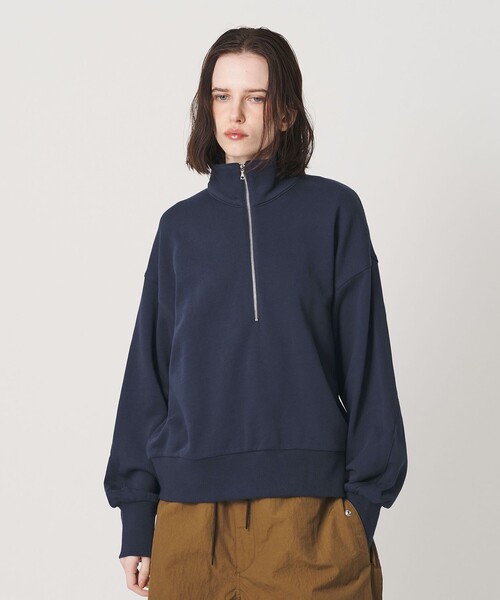 California General Store(California General Store)の「<CGS.>ハーフ ジップ スウェット プルオーバー ウィメンズ(スウェット・レディース・ホワイト/ネイビー・FREE)」の3枚目の写真