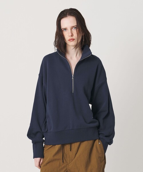 California General Store(California General Store)の「<CGS.>ハーフ ジップ スウェット プルオーバー ウィメンズ(スウェット・レディース・ホワイト/ネイビー・FREE)」の4枚目の写真