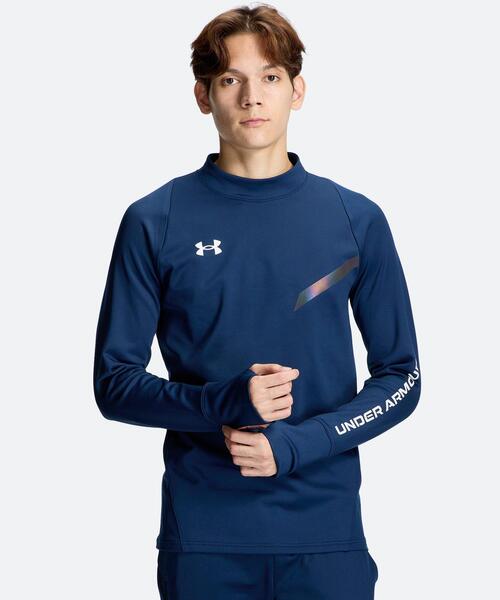 UNDER ARMOUR(アンダーアーマー)の「UAコールドギア プロ モックネック シャツ(トレーニング/メンズ)(Tシャツ/カットソー・メンズ・ネイビー・S/L/M/XL/3XL/2XL)」の1枚目の写真