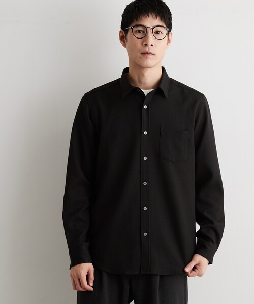 THE SHOP TK (ザ ショップ ティーケー )の「【洗濯機OK】ウールライク 長袖オックスシャツ(シャツ/ブラウス・メンズ・ブラウン系その他/ブラック/チャコールグレー・02/03/04)」の21枚目の写真