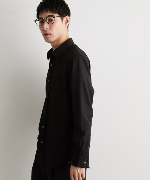 THE SHOP TK (ザ ショップ ティーケー )の「【洗濯機OK】ウールライク 長袖オックスシャツ(シャツ/ブラウス・メンズ・ブラウン系その他/ブラック/チャコールグレー・02/03/04)」の22枚目の写真