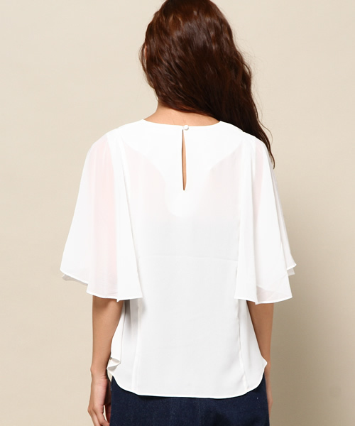 goocy（グーシー）の「フレア袖ブラウス（シャツ/ブラウス・レディース・オフホワイト/ピンク・FREE）」の5枚目の写真
