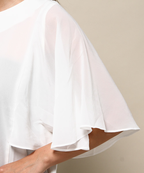 goocy（グーシー）の「フレア袖ブラウス（シャツ/ブラウス・レディース・オフホワイト/ピンク・FREE）」の7枚目の写真