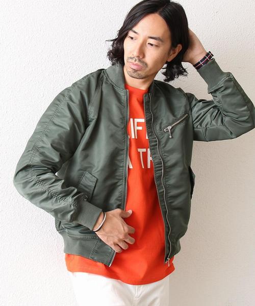 coen(コーエン)の「ナイロンツイルMA-1(MA-1・メンズ・オリーブ/ネイビー・SMALL/MEDIUM/X-LARGE/LARGE)」の20枚目の写真