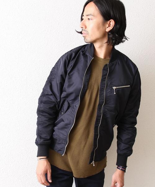 coen(コーエン)の「ナイロンツイルMA-1(MA-1・メンズ・オリーブ/ネイビー・SMALL/MEDIUM/X-LARGE/LARGE)」の21枚目の写真