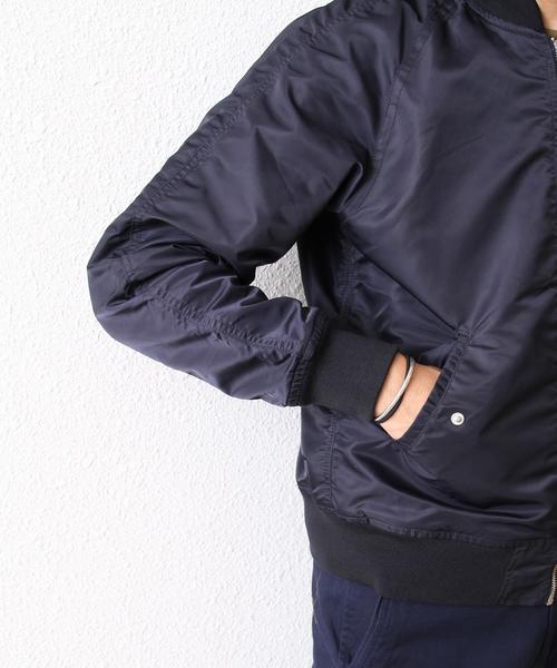 coen(コーエン)の「ナイロンツイルMA-1(MA-1・メンズ・オリーブ/ネイビー・SMALL/MEDIUM/X-LARGE/LARGE)」の8枚目の写真