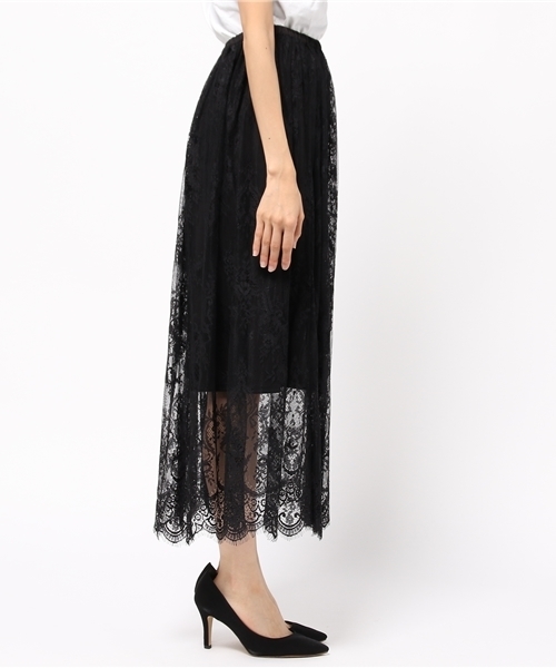 archives（アルシーヴ）の「レースシアー マキシスカート（スカート・レディース・オフホワイト/ピンク/ブラック・MEDIUM）」の5枚目の写真