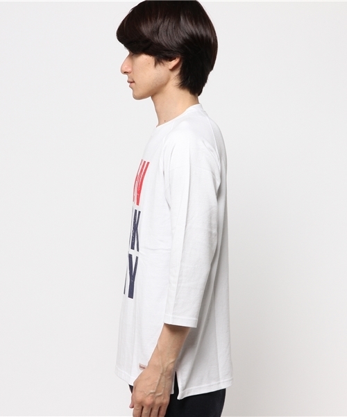 JACKROSE（ジャックローズ）の「GW･ﾗｸﾞﾗﾝ7ﾌﾞTEE（Tシャツ/カットソー・メンズ・ホワイト/ブラック・M/L）」の3枚目の写真