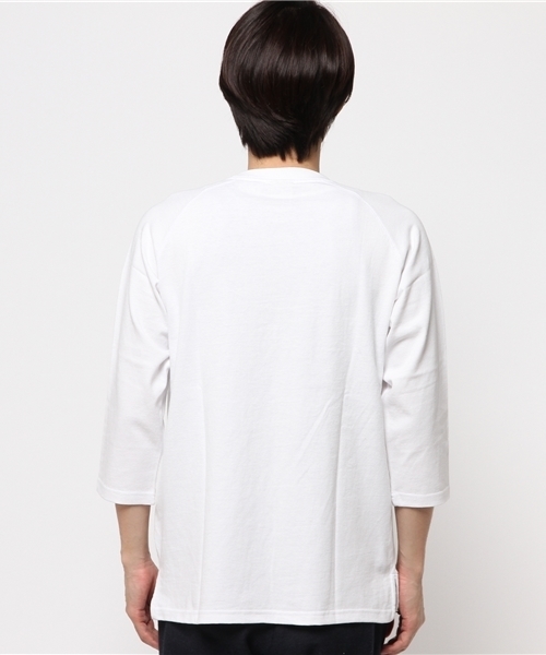 JACKROSE（ジャックローズ）の「GW･ﾗｸﾞﾗﾝ7ﾌﾞTEE（Tシャツ/カットソー・メンズ・ホワイト/ブラック・M/L）」の4枚目の写真