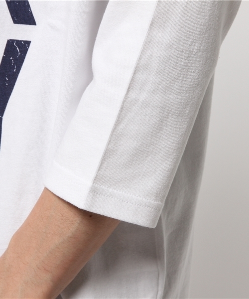 JACKROSE（ジャックローズ）の「GW･ﾗｸﾞﾗﾝ7ﾌﾞTEE（Tシャツ/カットソー・メンズ・ホワイト/ブラック・M/L）」の6枚目の写真