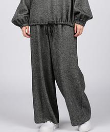 EN ROUTE | ENR ツイード1タックワイドパンツ(その他パンツ)