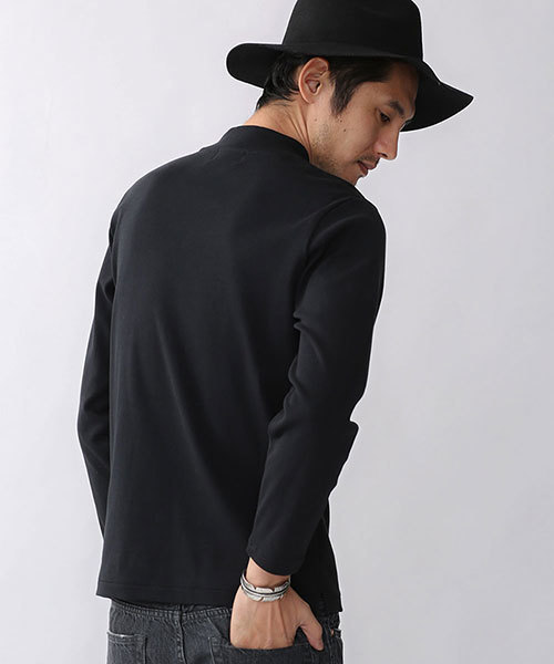 NANO universe(ナノユニバース)の「30/2フライスモックネックPO(Tシャツ/カットソー・メンズ・ブラック/ホワイト/チャコール・LARGE/SMALL/MEDIUM/X-LARGE)」の10枚目の写真