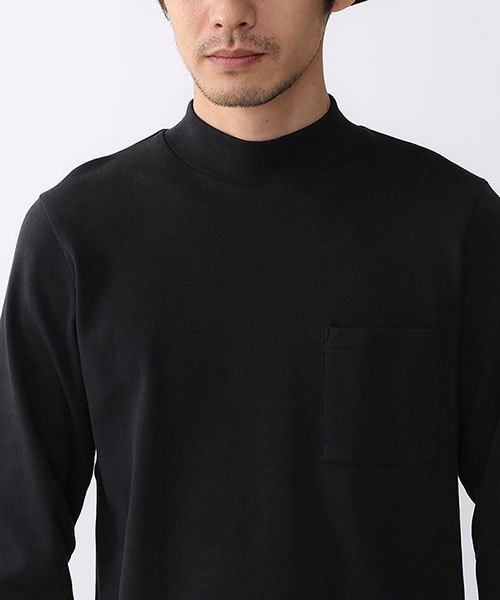 NANO universe(ナノユニバース)の「30/2フライスモックネックPO(Tシャツ/カットソー・メンズ・ブラック/ホワイト/チャコール・LARGE/SMALL/MEDIUM/X-LARGE)」の11枚目の写真