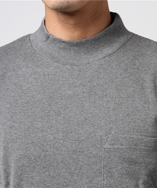 NANO universe(ナノユニバース)の「30/2フライスモックネックPO(Tシャツ/カットソー・メンズ・ブラック/ホワイト/チャコール・LARGE/SMALL/MEDIUM/X-LARGE)」の6枚目の写真