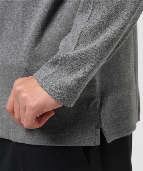 NANO universe(ナノユニバース)の「30/2フライスモックネックPO(Tシャツ/カットソー・メンズ・ブラック/ホワイト/チャコール・LARGE/SMALL/MEDIUM/X-LARGE)」の7枚目の写真