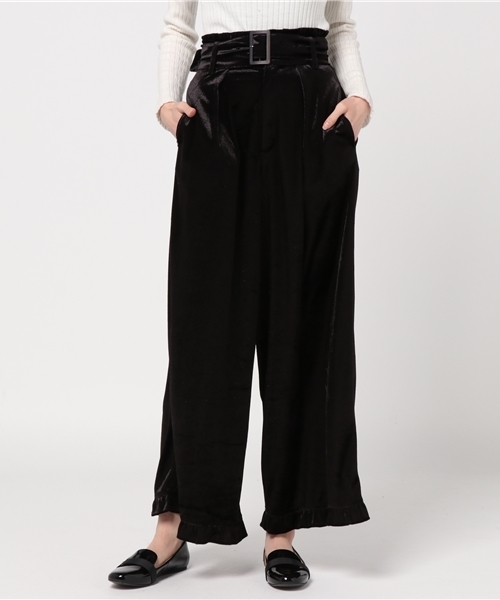 Candy Stripper（キャンディストリッパー）の「BE MINE VELOUR WIDE PANTS（その他パンツ・レディース・ブラック/ライトピンク/ラベンダー/ピンク・1/2）」の14枚目の写真