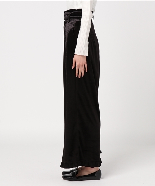 Candy Stripper（キャンディストリッパー）の「BE MINE VELOUR WIDE PANTS（その他パンツ・レディース・ブラック/ライトピンク/ラベンダー/ピンク・1/2）」の6枚目の写真