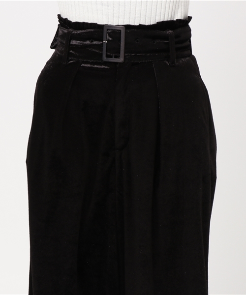 Candy Stripper（キャンディストリッパー）の「BE MINE VELOUR WIDE PANTS（その他パンツ・レディース・ブラック/ライトピンク/ラベンダー/ピンク・1/2）」の8枚目の写真