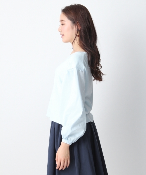 Andemiu（アンデミュウ）の「ソデシャツボリュームニット748010（ニット/セーター・レディース・ライトブルー/ライトグレー/ピンク/ホワイト・FREE）」の6枚目の写真