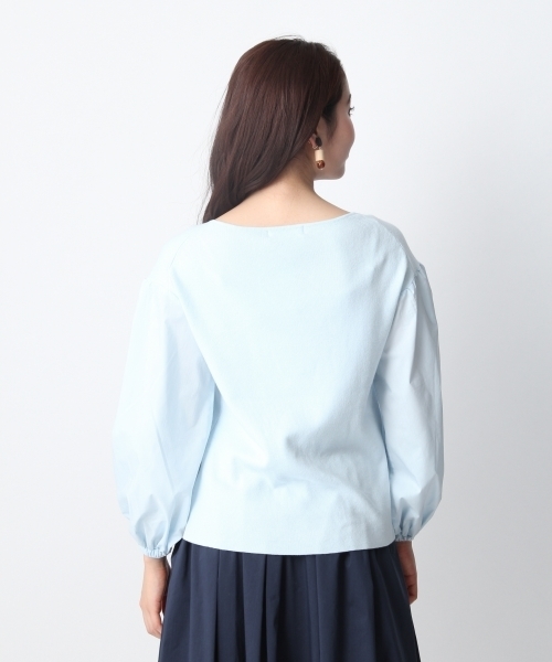 Andemiu（アンデミュウ）の「ソデシャツボリュームニット748010（ニット/セーター・レディース・ライトブルー/ライトグレー/ピンク/ホワイト・FREE）」の7枚目の写真