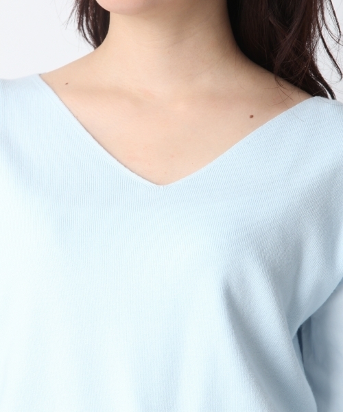 Andemiu（アンデミュウ）の「ソデシャツボリュームニット748010（ニット/セーター・レディース・ライトブルー/ライトグレー/ピンク/ホワイト・FREE）」の8枚目の写真