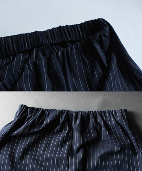antiqua(アンティカ)の「ストライプサルエルパンツ(その他パンツ・レディース・ネイビー・M)」の8枚目の写真