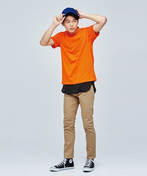 WEGO(ウィゴー)の「WEGO/無地Tシャツ(Tシャツ/カットソー・メンズ・サックスブルー/ブラック/ライトピンク/ホワイト/オレンジ/イエロー/ロイヤルブルー/グリーン/レッド・X-LARGE/LARGE/MEDIUM)」の15枚目の写真