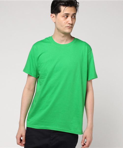 WEGO(ウィゴー)の「WEGO/無地Tシャツ(Tシャツ/カットソー・メンズ・サックスブルー/ブラック/ライトピンク/ホワイト/オレンジ/イエロー/ロイヤルブルー/グリーン/レッド・X-LARGE/LARGE/MEDIUM)」の3枚目の写真