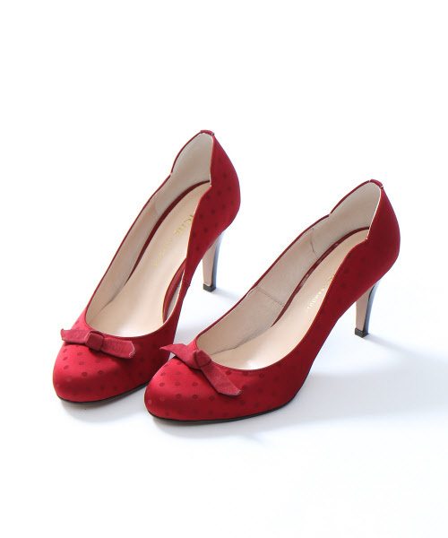 PICHE ABAHOUSE（ピシェ アバハウス）の「リボンスカラップパンプス（パンプス・レディース・ブラック/レッド/ダークグレー・39/36/37/38/35/40/34）」の4枚目の写真