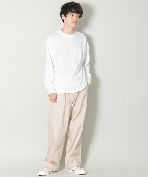 URBAN RESEARCH（アーバンリサーチ）の「ComfortLooseLong-Sleeve T-shirts（Tシャツ/カットソー・メンズ・ベージュ/グリーン/ホワイト/ライトグレー/ピンク・LARGE/MEDIUM）」の10枚目の写真