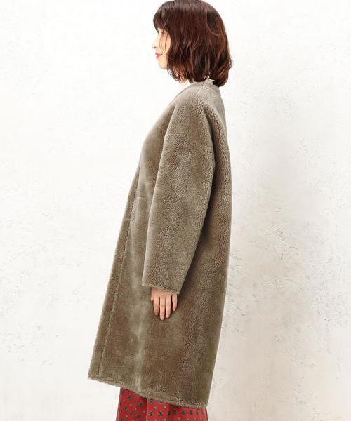 green label relaxing（グリーンレーベルリラクシング）の「CF ボア 2WAY コート LONG ◆（その他アウター・レディース・モカ/ナチュラル・36/38）」の18枚目の写真