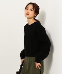 Jewel Changes | 〓★JC アラン柄 パフスリーブ袖 プルオーバー(ニット/セーター)