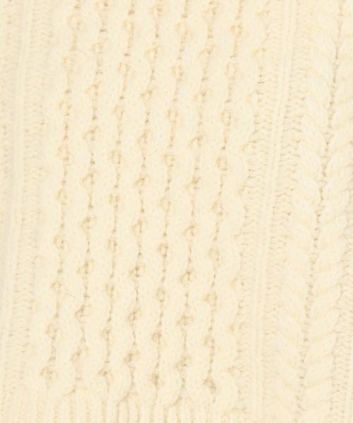 Jewel Changes（ジュエルチェンジズ）の「〓★JC アラン柄 パフスリーブ袖 プルオーバー（ニット/セーター・レディース・ブラック/オフホワイト・FREE）」の10枚目の写真