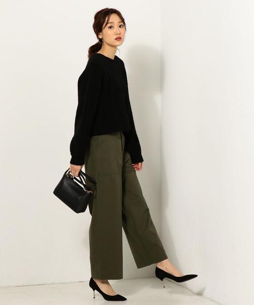 Jewel Changes（ジュエルチェンジズ）の「〓★JC アラン柄 パフスリーブ袖 プルオーバー（ニット/セーター・レディース・ブラック/オフホワイト・FREE）」の14枚目の写真