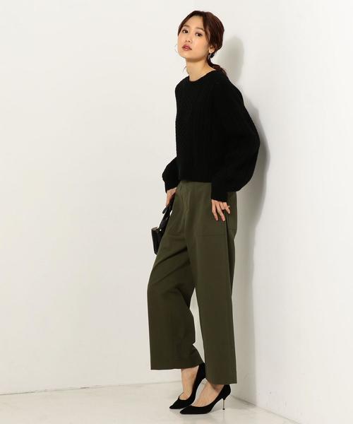 Jewel Changes（ジュエルチェンジズ）の「〓★JC アラン柄 パフスリーブ袖 プルオーバー（ニット/セーター・レディース・ブラック/オフホワイト・FREE）」の15枚目の写真