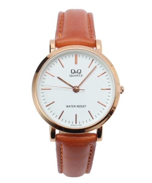 Q&Q（キューアンドキュー）の「Q&Q アワーマーク腕時計（アナログ腕時計・レディース・ブラック/ブラウン・00）」の2枚目の写真