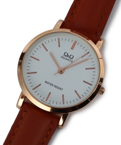 Q&Q（キューアンドキュー）の「Q&Q アワーマーク腕時計（アナログ腕時計・レディース・ブラック/ブラウン・00）」の6枚目の写真