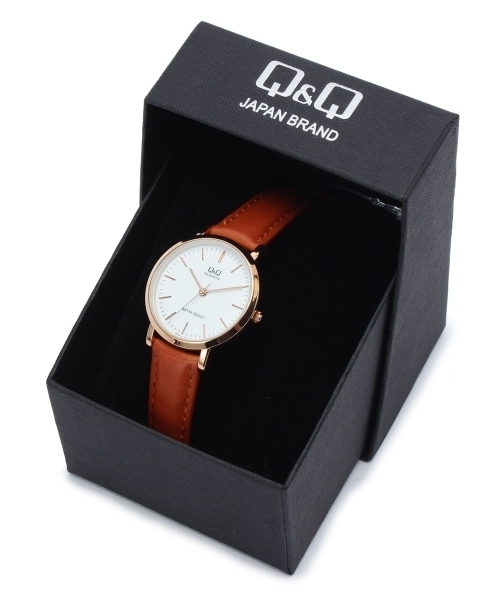 Q&Q（キューアンドキュー）の「Q&Q アワーマーク腕時計（アナログ腕時計・レディース・ブラック/ブラウン・00）」の4枚目の写真