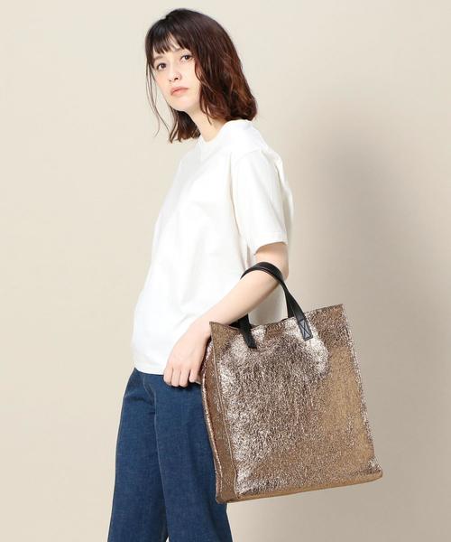 BEAUTY&YOUTH UNITED ARROWS（ビューティーアンドユースユナイテッドアローズ）の「BY メタリックフェイクレザー スクエアトートバッグ ◆（トートバッグ・レディース・その他1/シルバー・FREE）」の11枚目の写真