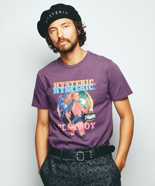 HYSTERIC GLAMOUR(ヒステリックグラマー)の「APRIL 1980 COVER プリント Tシャツ(Tシャツ/カットソー・メンズ・ホワイト/パープル/ブラック・X-LARGE/LARGE/SMALL/MEDIUM)」の3枚目の写真