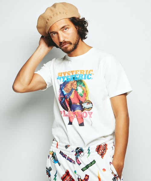 HYSTERIC GLAMOUR(ヒステリックグラマー)の「APRIL 1980 COVER プリント Tシャツ(Tシャツ/カットソー・メンズ・ホワイト/パープル/ブラック・X-LARGE/LARGE/SMALL/MEDIUM)」の2枚目の写真