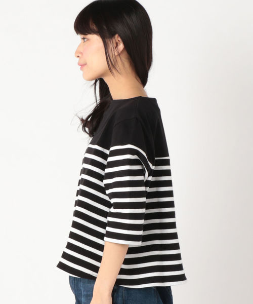 SHIPS(シップス)の「MAISON CHANTOISE:ドロップショルダートップス(Tシャツ/カットソー・レディース・ブラック/ピンク系その他・ONE SIZE)」の10枚目の写真