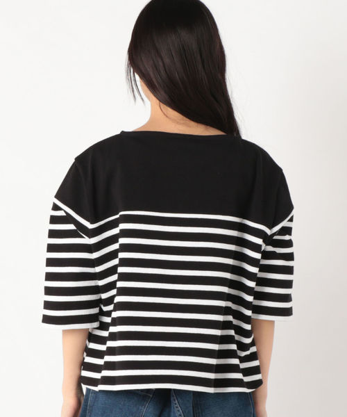 SHIPS(シップス)の「MAISON CHANTOISE:ドロップショルダートップス(Tシャツ/カットソー・レディース・ブラック/ピンク系その他・ONE SIZE)」の9枚目の写真
