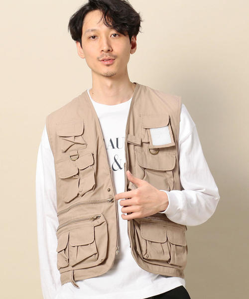 ROTHCO(ロスコ)の「<ROTHCO> TRAVEL VEST/ベスト(ベスト・メンズ・ベージュ/ブラック・MEDIUM)」の1枚目の写真