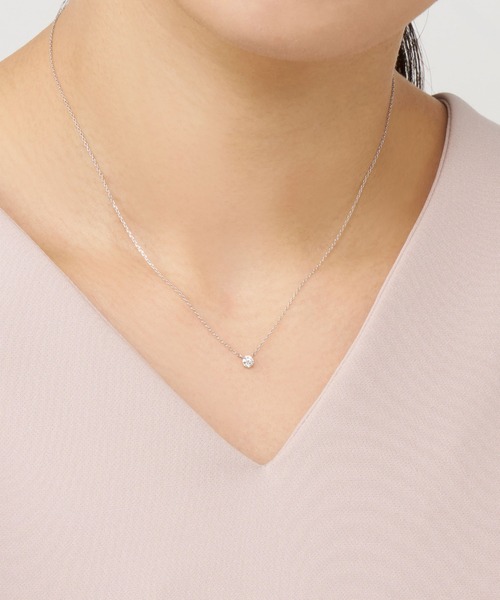 プラチナ エクセレントカットダイヤモンド キャトルネックレス