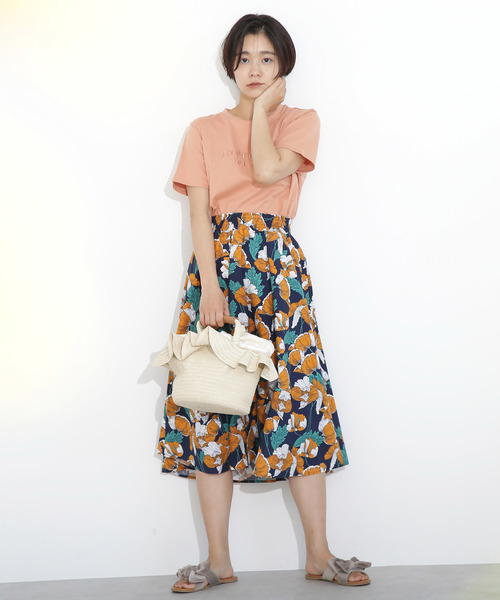 FREE'S MART(フリーズマート)の「フリルかごバッグ(かごバッグ・レディース・ホワイト/ブラウン・フリ-)」の11枚目の写真