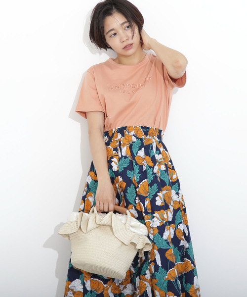 FREE'S MART(フリーズマート)の「フリルかごバッグ(かごバッグ・レディース・ホワイト/ブラウン・フリ-)」の10枚目の写真