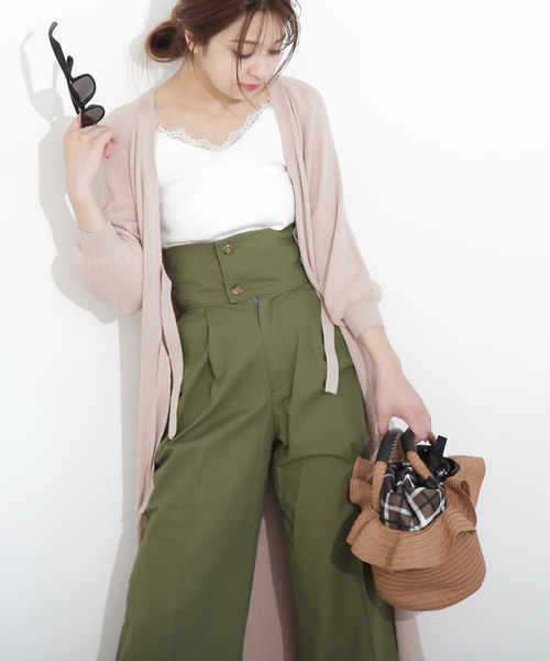 FREE'S MART(フリーズマート)の「フリルかごバッグ(かごバッグ・レディース・ホワイト/ブラウン・フリ-)」の8枚目の写真